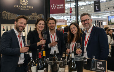 people at a wine trade exhibition